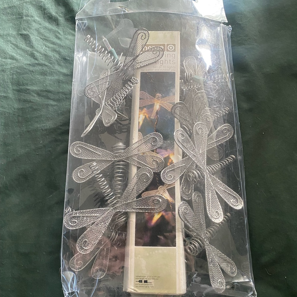Silver Dragonfly String Lights